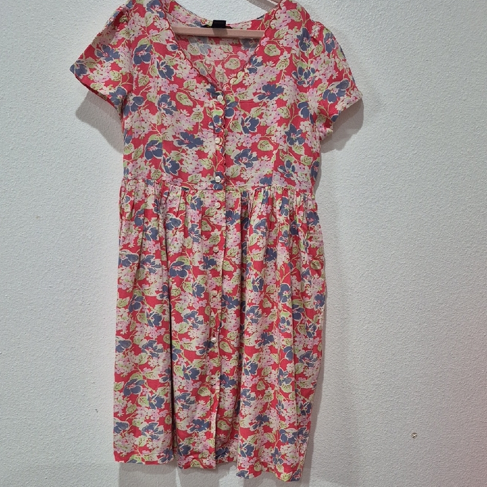 POLO RALPH LAUREN Floral Girls  Dress in Pink and Blue Size 12.